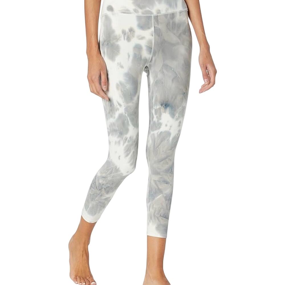 Sage Collective Women's High Rise Athletic Leggings Tie Dye Cropped Medium